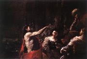 PRETI, Mattia St John the Baptist before Herod af France oil painting artist